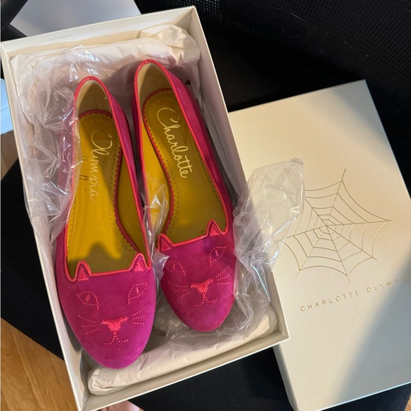 Charlotte Olympia Cat Ballet Flats - Picture 1 of 4
